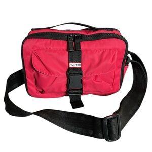 Hunter Red Nylon Convertible Crossbody Waist Pack Sling or Belt Bag